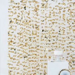 Závěs květy zlaté 100 x 210 cm